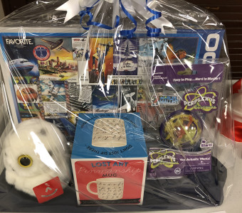 Puzzle and toy basket for the silent auction.